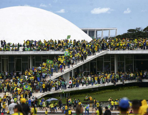 Brasília (DF), 08.01.2023 - Manifestantes golpistas invadem o Congresso Nacional, STF e Palácio do Planalto. Foto: Marcelo Camargo/Agência Brasil