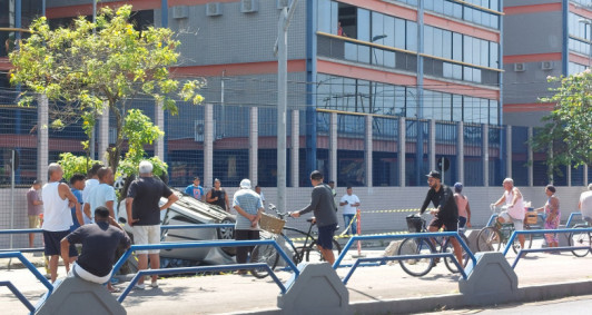 Capotagem na 28 de Maro (Foto: Leitor Pedro Matias)