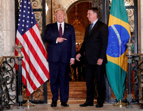 Ex-presidentes do EUA e do Brasil: Donald Trump e Bolsonaro